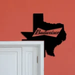 Budweiser Metal Sign Texas State Map 1