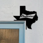 Budweiser Metal Sign Texas State Map 1