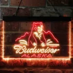 Budweiser Neon Sign Alsaka Polar Polar Bear 1