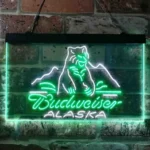 Budweiser Neon Sign Alsaka Polar Polar Bear 1