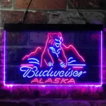 Budweiser Neon Sign Alsaka Polar Polar Bear 1