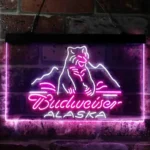 Budweiser Neon Sign Alsaka Polar Polar Bear 1