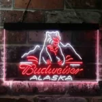 Budweiser Neon Sign Alsaka Polar Polar Bear 1