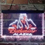 Budweiser Neon Sign Alsaka Polar Polar Bear 1