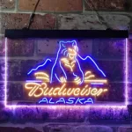 Budweiser Neon Sign Alsaka Polar Polar Bear 1