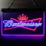 Budweiser Neon Sign Bowtie Crown 1