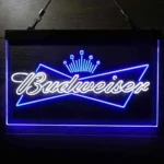 Budweiser Neon Sign Bowtie Crown 1