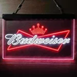 Budweiser Neon Sign Bowtie Crown 1