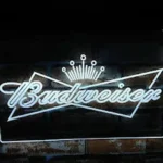 Budweiser Neon Sign Bowtie Crown 1