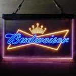 Budweiser Neon Sign Bowtie Crown 1
