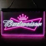 Budweiser Neon Sign Bowtie Crown 1