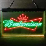 Budweiser Neon Sign Bowtie Crown 1