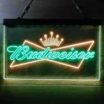 Budweiser Neon Sign Bowtie Crown 1