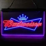 Budweiser Neon Sign Bowtie Crown 1