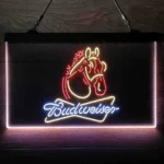 Budweiser Neon Sign Clydesdale Steed Head Neon 3 Color 1