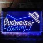 Budweiser Neon Sign Country Cowboys Bowtie Hat 1
