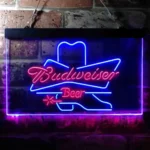 Budweiser Neon Sign Cowboys Footwear 1