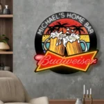 Budweiser Neon Sign Custom Brew Beer Mugs 1