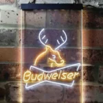 Budweiser Neon Sign Deer Hunting Cabin 1