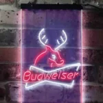 Budweiser Neon Sign Deer Hunting Cabin 1