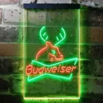 Budweiser Neon Sign Deer Hunting Cabin 1