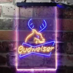 Budweiser Neon Sign Deer Hunting Cabin 1