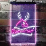Budweiser Neon Sign Deer Hunting Cabin 1