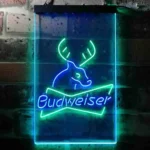 Budweiser Neon Sign Deer Hunting Cabin 1