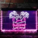 Budweiser Neon Sign Double Tropical Palm Tree 1