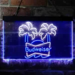 Budweiser Neon Sign Double Tropical Palm Tree 1