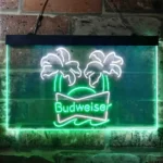 Budweiser Neon Sign Double Tropical Palm Tree 1