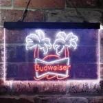 Budweiser Neon Sign Double Tropical Palm Tree 1