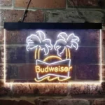 Budweiser Neon Sign Double Tropical Palm Tree 1