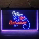 Budweiser Neon Sign Lizard Cowboys Mexico Neon 3 Color 1
