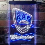 Budweiser Neon Sign New Jersey Nets 1