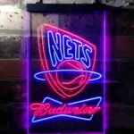Budweiser Neon Sign New Jersey Nets 1