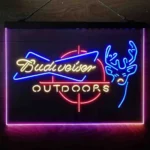 Budweiser Neon Sign Outdoor Stalking Cabin Deer 3 Color 1