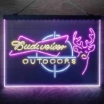 Budweiser Neon Sign Outdoor Stalking Cabin Deer 3 Color 1
