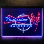 Budweiser Neon Sign Outdoor Stalking Cabin Deer 3 Color 1