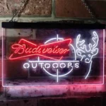 Budweiser Neon Sign Outdoor Stalking Cabin Deer 1
