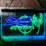 Budweiser Neon Sign Outdoor Stalking Cabin Deer 1