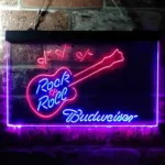 Budweiser Neon Sign Rock N Roll Live Music 1