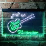 Budweiser Neon Sign Rock N Roll Live Music 1