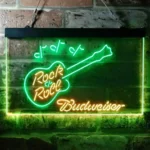 Budweiser Neon Sign Rock N Roll Live Music 1