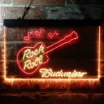 Budweiser Neon Sign Rock N Roll Live Music 1