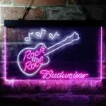 Budweiser Neon Sign Rock N Roll Live Music 1