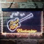 Budweiser Neon Sign Rock N Roll Live Music 1