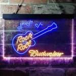 Budweiser Neon Sign Rock N Roll Live Music 1