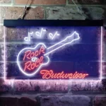 Budweiser Neon Sign Rock N Roll Live Music 1