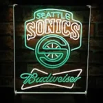 Budweiser Neon Sign Seattle Supersonics 1